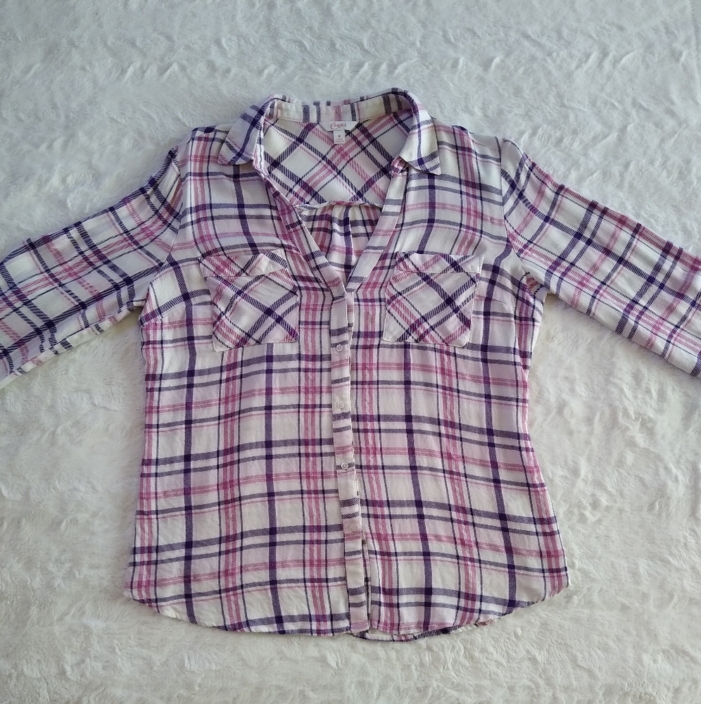 Candie's Plaid Flannel Shirt